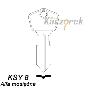 Płaski 008 - Alfa mosiężna KSY8 - klucz surowy